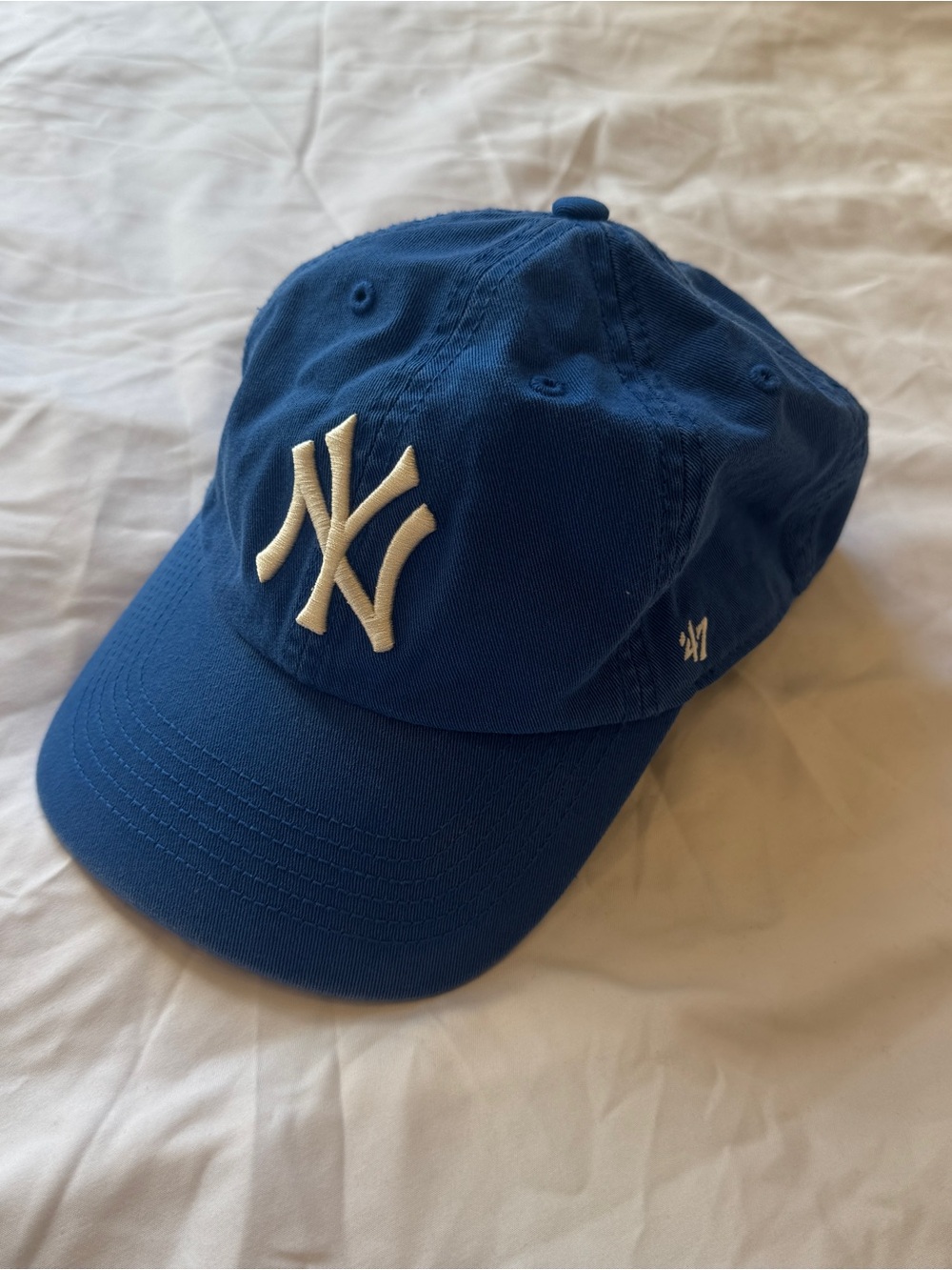47 Brand New York Yankees Blue Clean Up Hat Baseball Cap Streetwear Dad Cap Larg
